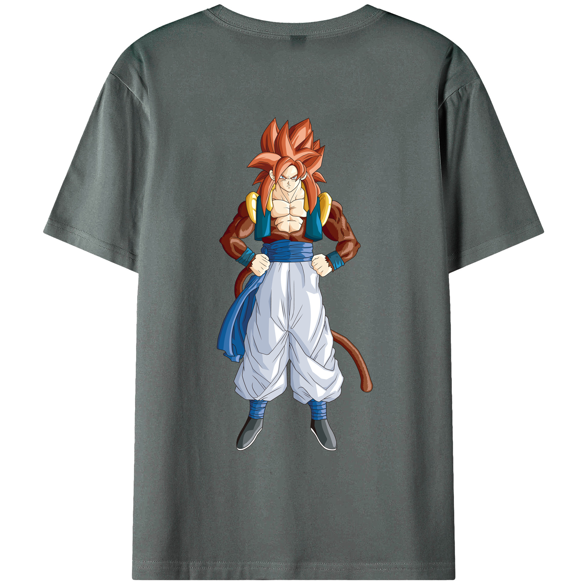 （画像用） ドラゴンボール 孫悟空（そん ごくう）Son Goku カカロット DRAGON BALL Kakarotto 綿100％ メンズ半袖Tシャツ（バックプリント） 通気性
